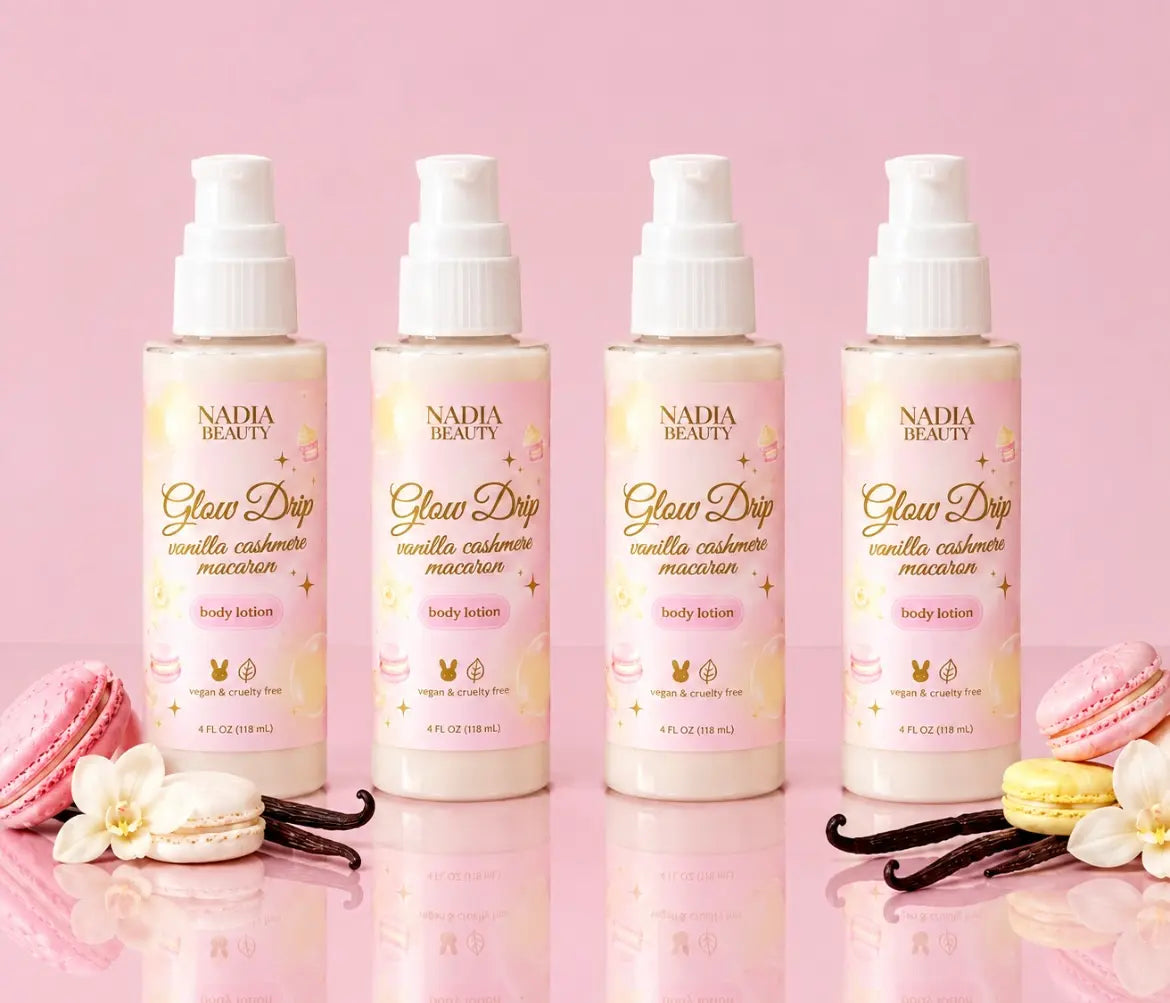 Glow Drip Travel Size Body Lotion Bundle - Vanilla Macaron Cashmere Scent