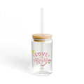 Mother's Day Sipper Glass "Love You Mom'