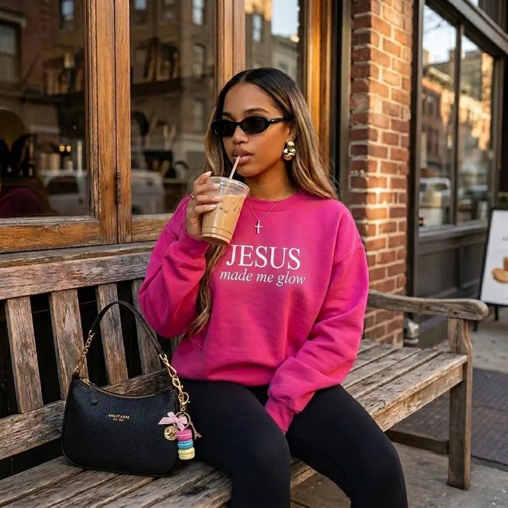 Jesus Made Me Glow Sweatshirt