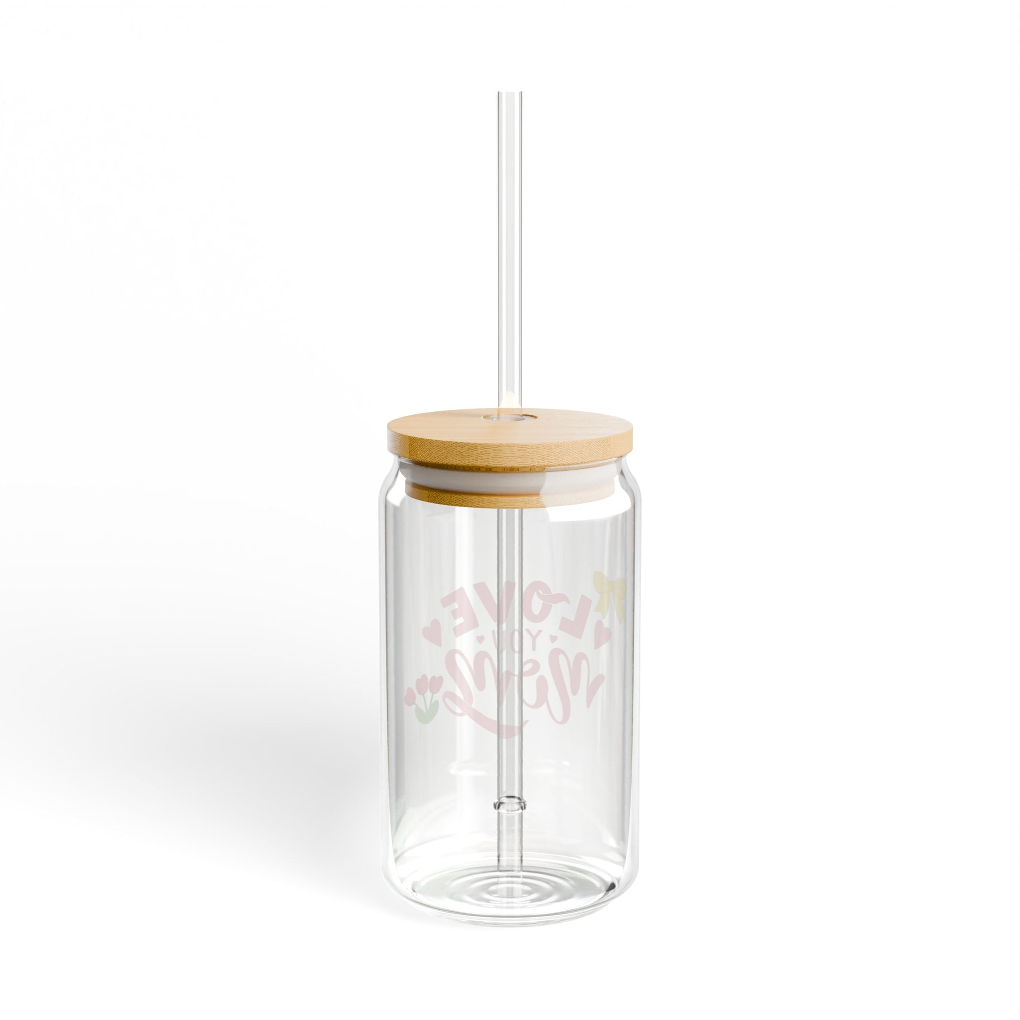 Mother's Day Sipper Glass "Love You Mom'