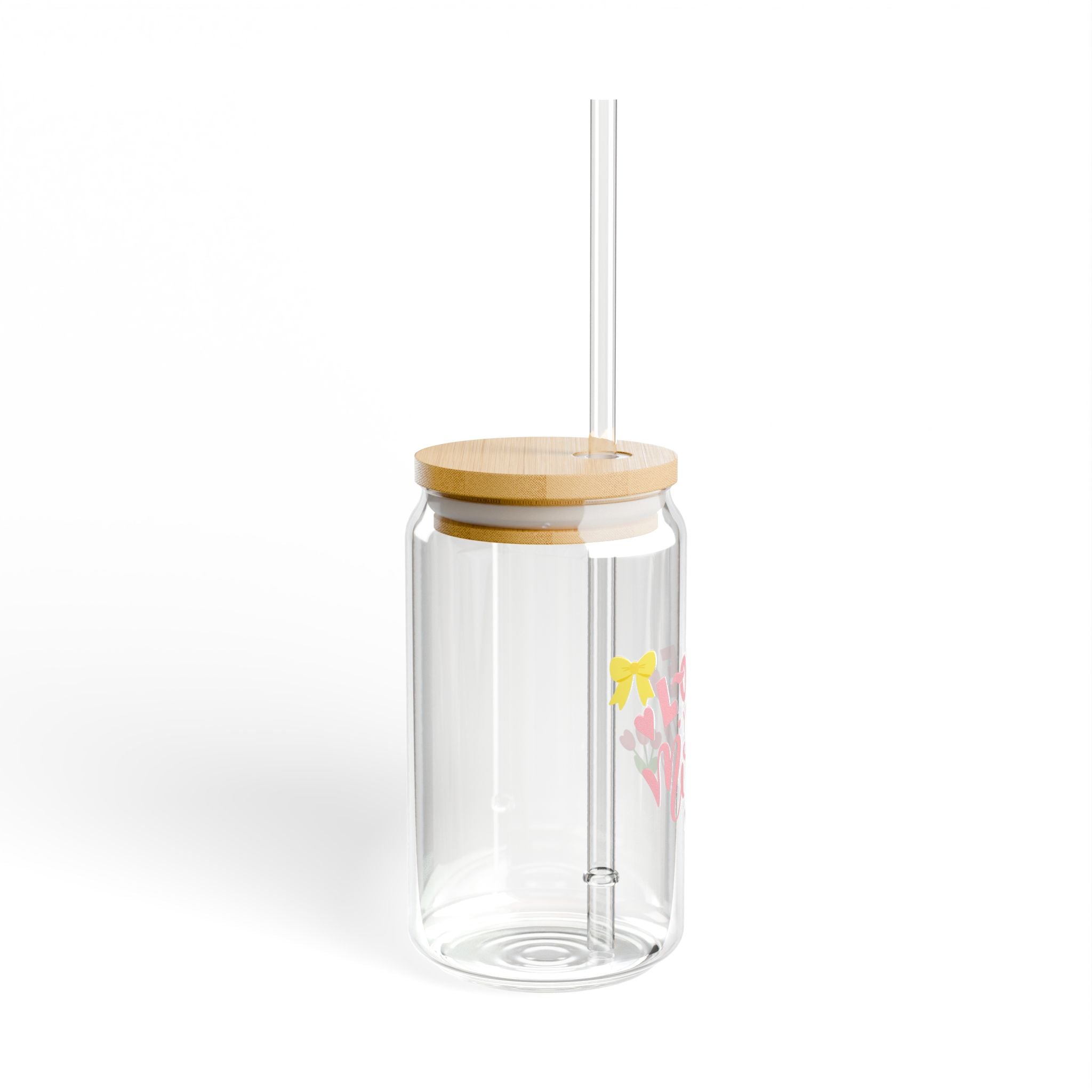 Mother's Day Sipper Glass "Love You Mom'