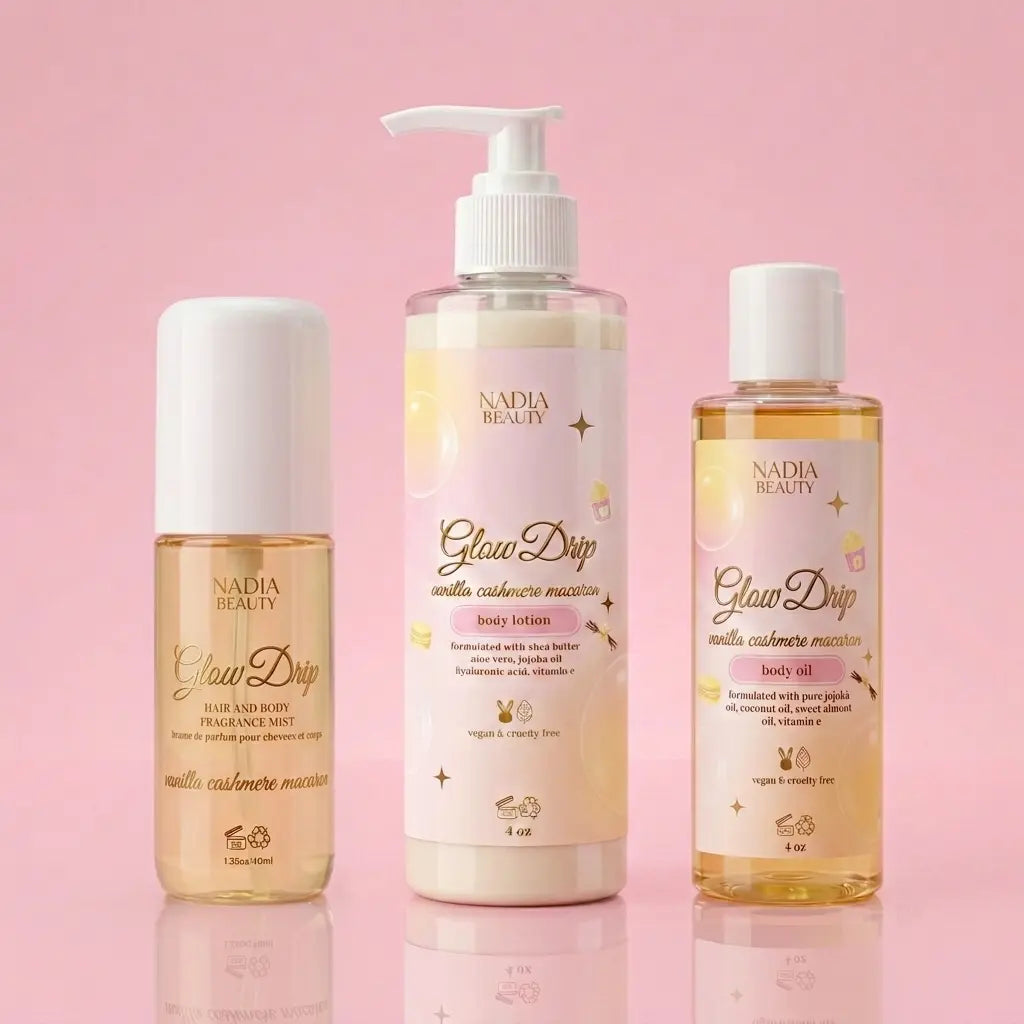 Vanilla Cashmere Macaron Glow Drip Body Care Bundle