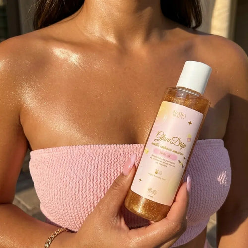 Glow Drip Body Oil Bundle - Vanilla Cashmere Macaron Scented