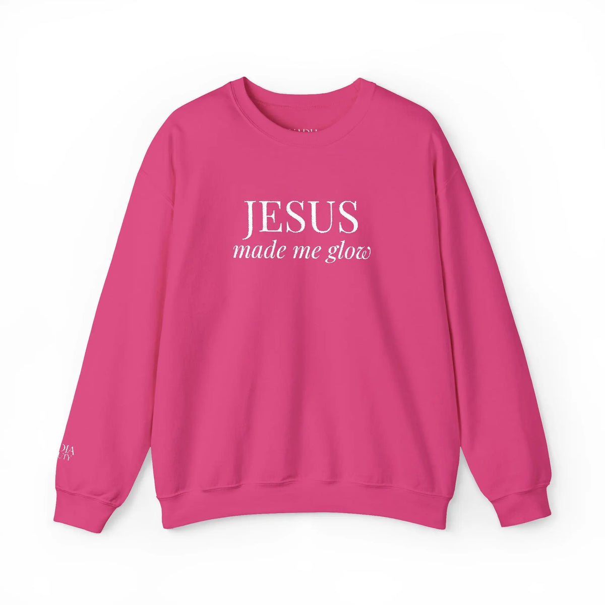 Pink sweatshirt on a white background