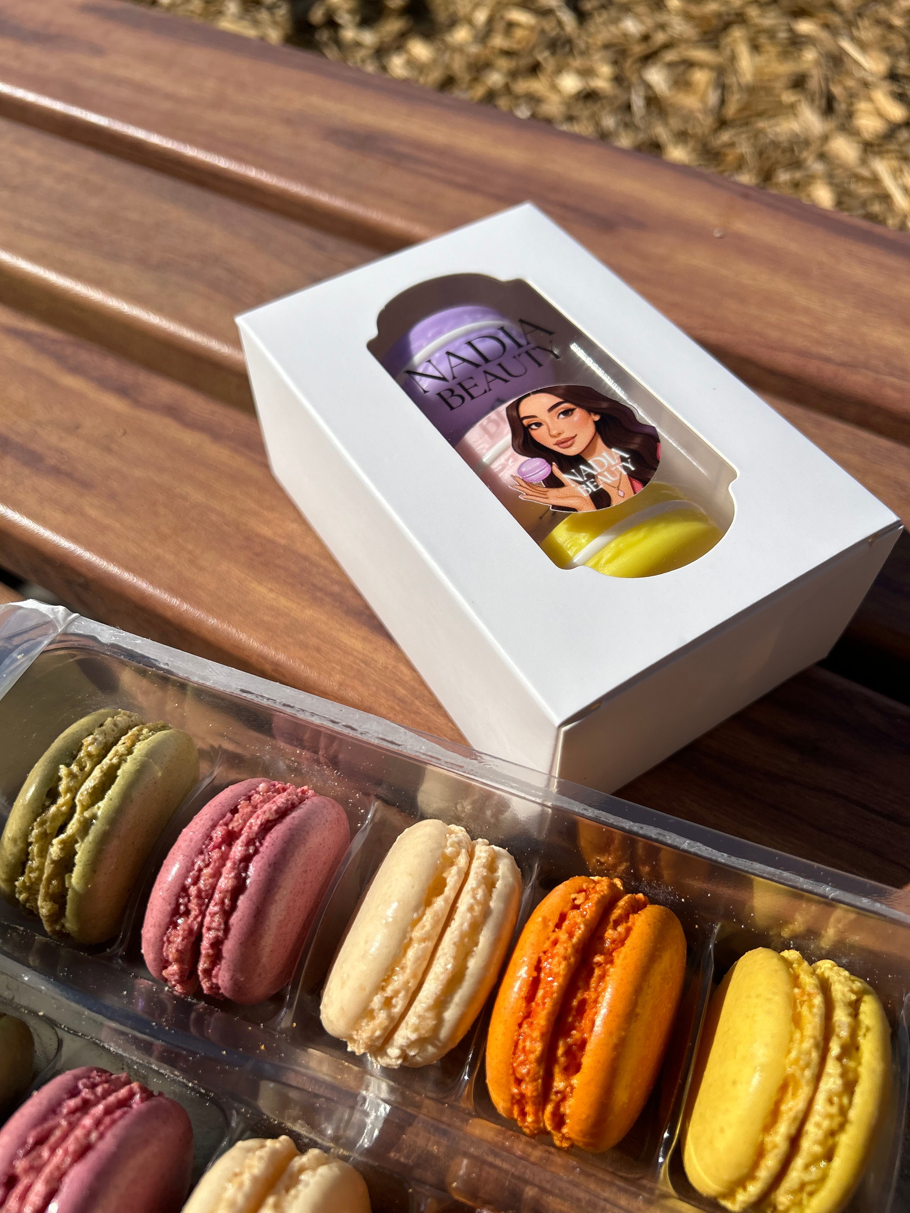 Fruity Macaron Lip Balm Trio – Hydrating Lip Balm Set