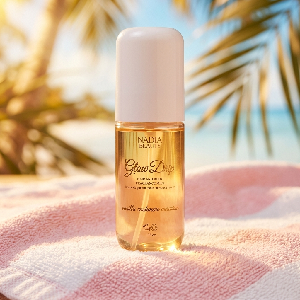 Glow Drip Hair & Body Fragrance Mist - Vanilla Cashmere Macaron Scented